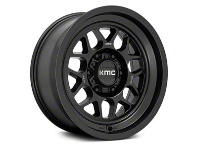 KMC Terra Satin Black 6-Lug Wheel; 18x8.5; 0mm Offset (14-18 Silverado 1500)