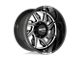 KMC Crosshair Satin Black with Machined Face and Tinted Clear 6-Lug Wheel; 20x8.5; 15mm Offset (15-22 Colorado)