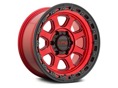 KMC Chase Candy Red with Black Lip 6-Lug Wheel; 20x9; 18mm Offset (15-20 F-150)