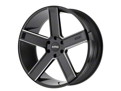KMC Duece Satin Black Milled 6-Lug Wheel; 22x9; 15mm Offset (15-20 F-150)