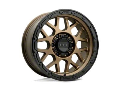 KMC Grenade Off-Road Matte Bronze with Matte Black Lip 6-Lug Wheel; 18x8.5; 0mm Offset (15-20 F-150)