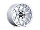 KMC Hatchet Gloss Silver with Machined Face 6-Lug Wheel; 17x8.5; 25mm Offset (15-20 F-150)