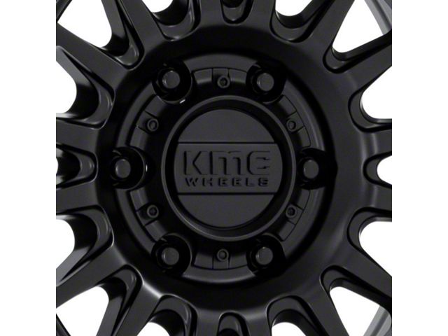 KMC IMS Matte Black with Gloss Black Lip 6-Lug Wheel; 17x8.5; -10mm Offset (15-20 F-150)