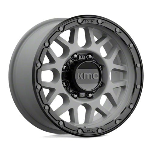 KMC Sierra 2500 Grenade Off-Road Matte Gray with Matte Black Lip 8-Lug ...