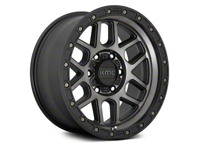 KMC Mesa Satin Black with Gray Tint 8-Lug Wheel; 18x9; 18mm Offset (15-19 Silverado 2500 HD)