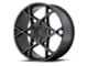 KMC Crosshair Satin Black 6-Lug Wheel; 24x9.5; 15mm Offset (15-20 Yukon)