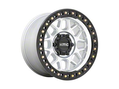 KMC GRS Machined with Satin Black Lip 6-Lug Wheel; 20x9; 18mm Offset (15-20 Yukon)
