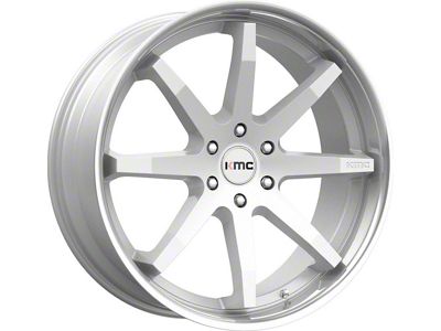 KMC Reverb Brushed Silver with Chrome Lip 6-Lug Wheel; 22x9.5; 30mm Offset (15-20 Yukon)