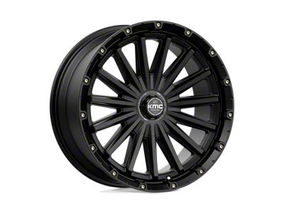 KMC Signal Satin Black 6-Lug Wheel; 20x9; 18mm Offset (15-20 Yukon)