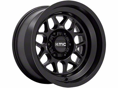 KMC Terra Satin Black 6-Lug Wheel; 17x8.5; 0mm Offset (15-20 Yukon)