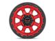 KMC Chase Candy Red with Black Lip 8-Lug Wheel; 18x9; 18mm Offset (17-22 F-250 Super Duty)