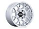 KMC Hatchet Gloss Silver with Machined Face 6-Lug Wheel; 17x8.5; 25mm Offset (19-23 Ranger)