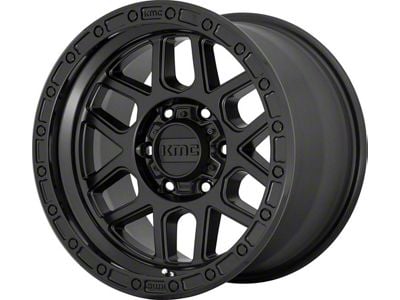 KMC Mesa Satin Black with Gloss Black Lip 8-Lug Wheel; 20x9; 0mm Offset (23-24 F-350 Super Duty SRW)