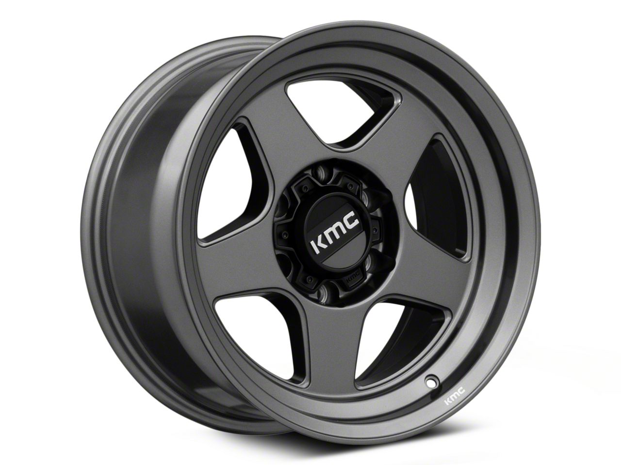 KMC Ranger Lobo Matte Anthracite 6-Lug Wheel; 17x8.5; -10mm Offset ...