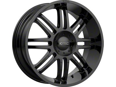 KMC Regulator Gloss Black 6-Lug Wheel; 22x9.5; 30mm Offset (2024 Ranger)