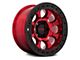 KMC Riot Beadlock Candy Red with Black Ring 6-Lug Wheel; 17x9; -12mm Offset (2024 Ranger)
