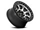 KMC Riot Beadlock Machined Face with Satin Black Windows and Ring 6-Lug Wheel; 17x9; -12mm Offset (2024 Ranger)