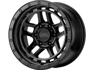 KMC Recon Satin Black 6-Lug Wheel; 18x8.5; 18mm Offset (91-96 Dakota)