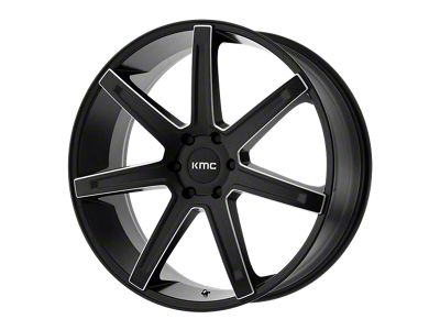 KMC Revert Satin Black Milled 5-Lug Wheel; 20x9; 15mm Offset (94-01 RAM 1500)