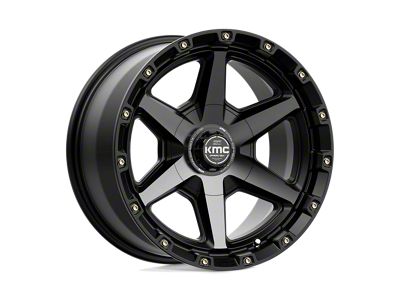 KMC Tempo Satin Black with Gray Tint 5-Lug Wheel; 17x9; -12mm Offset (94-01 RAM 1500)