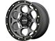 KMC Dirty Harry Satin Gray with Black Lip 8-Lug Wheel; 17x8.5; 0mm Offset (94-02 RAM 3500 SRW)