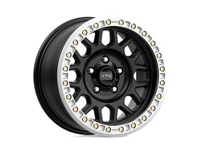 KMC Grenade Desert Beadlock Satin Black 8-Lug Wheel; 20x9; -12mm Offset (94-02 RAM 3500 SRW)