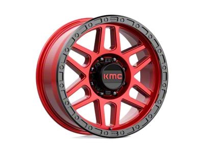 KMC Mesa Candy Red with Black Lip 8-Lug Wheel; 20x9; 0mm Offset (99-07 F-250 Super Duty)