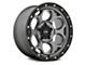 KMC Dirty Harry Satin Gray with Black Lip 6-Lug Wheel; 18x8.5; 18mm Offset (99-06 Sierra 1500)