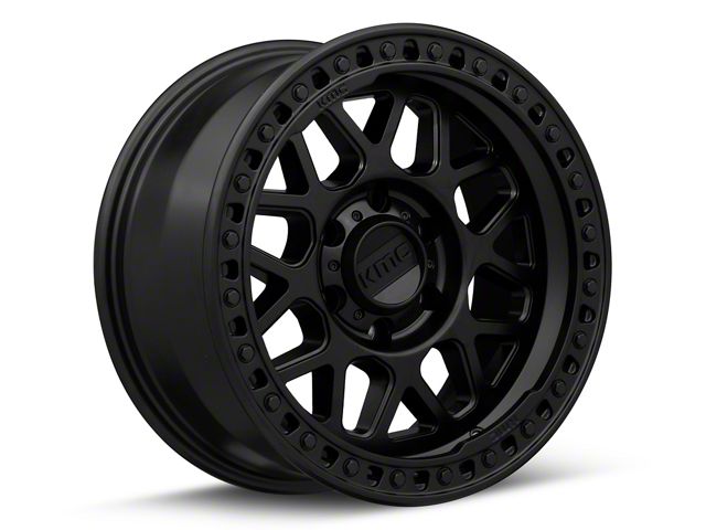 KMC GRS Satin Black 6-Lug Wheel; 18x9; 18mm Offset (99-06 Sierra 1500)