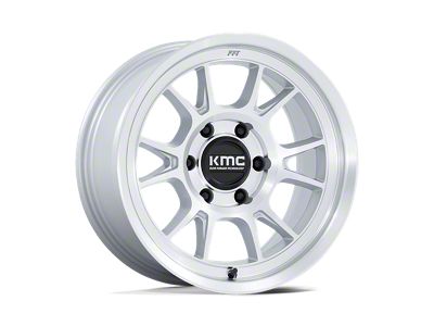 KMC Range Gloss Silver with Machined Face 6-Lug Wheel; 17x8.5; -10mm Offset (99-06 Sierra 1500)