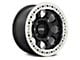 KMC Riot Beadlock Satin Black with Machined Ring 6-Lug Wheel; 17x9; -12mm Offset (99-06 Sierra 1500)