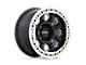 KMC Riot Beadlock Satin Black with Machined Ring 6-Lug Wheel; 17x8.5; 0mm Offset (99-06 Sierra 1500)