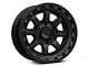 KMC Chase Satin Black with Gloss Black Lip 6-Lug Wheel; 17x9; -12mm Offset (99-06 Silverado 1500)