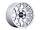 KMC Hatchet Gloss Silver with Machined Face 6-Lug Wheel; 17x8.5; -10mm Offset (99-06 Silverado 1500)