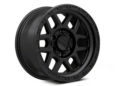 KMC Mesa Satin Black with Gloss Black Lip 6-Lug Wheel; 17x9; -12mm Offset (99-06 Silverado 1500)