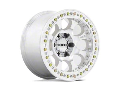 KMC Riot Beadlock Machined 6-Lug Wheel; 17x8.5; 0mm Offset (99-06 Silverado 1500)