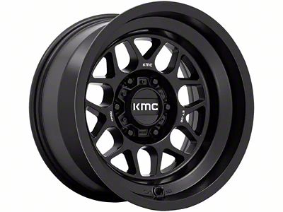 KMC Terra Satin Black 6-Lug Wheel; 17x8.5; 0mm Offset (99-06 Silverado 1500)