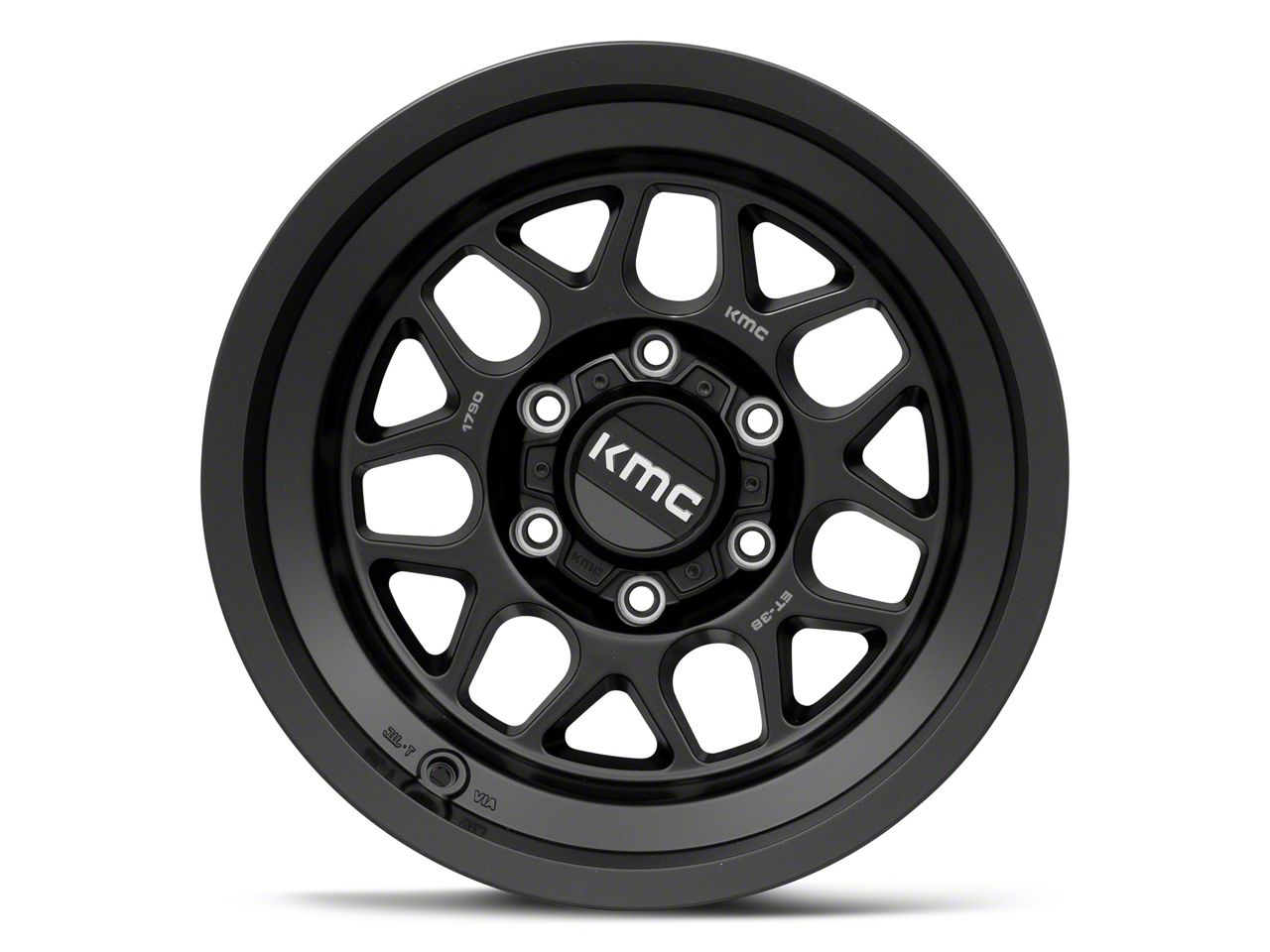 KMC Silverado 1500 Terra Satin Black 6-Lug Wheel; 17x9; -38mm 