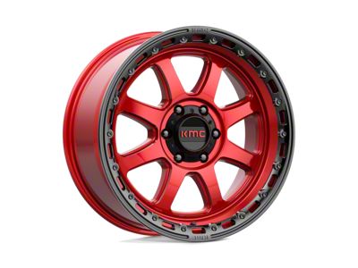 KMC Chase Candy Red with Black Lip 6-Lug Wheel; 20x9; 18mm Offset (23-24 Canyon)