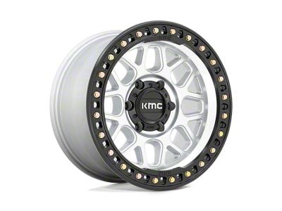 KMC GRS Machined with Satin Black Lip 6-Lug Wheel; 17x9; 18mm Offset (15-22 Canyon)