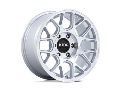 KMC Hatchet Gloss Silver with Machined Face 6-Lug Wheel; 17x8.5; -10mm Offset (15-22 Canyon)