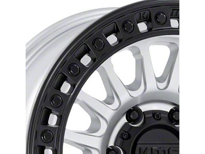 KMC IMS Machined with Matte Black Lip 6-Lug Wheel; 17x8.5; -10mm Offset (23-24 Canyon)