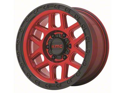 KMC Mesa Candy Red with Black Lip 6-Lug Wheel; 20x9; 18mm Offset (23-24 Canyon)