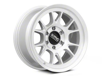 KMC Range Gloss Silver with Machined Face 6-Lug Wheel; 17x8.5; 0mm Offset (15-22 Canyon)