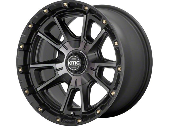 KMC Sync Satin Black with Gray Tint 6-Lug Wheel; 17x9; 0mm Offset (23-24 Canyon)