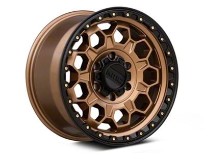 KMC Trek Matte Bronze with Black Lip 6-Lug Wheel; 17x9; 0mm Offset (23-25 Canyon)