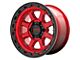 KMC Chase Candy Red with Black Lip 6-Lug Wheel; 17x9; 0mm Offset (23-24 Colorado)