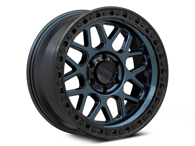 KMC GRS Midnight Blue with Gloss Black Lip 6-Lug Wheel; 18x9; 18mm Offset (23-24 Colorado)