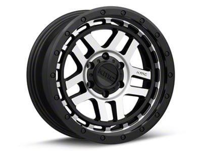 KMC Recon Satin Black Machined 6-Lug Wheel; 17x8.5; 18mm Offset (15-22 Canyon)