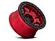 KMC Riot Beadlock Candy Red with Black Ring 6-Lug Wheel; 17x9; -38mm Offset (23-24 Colorado)